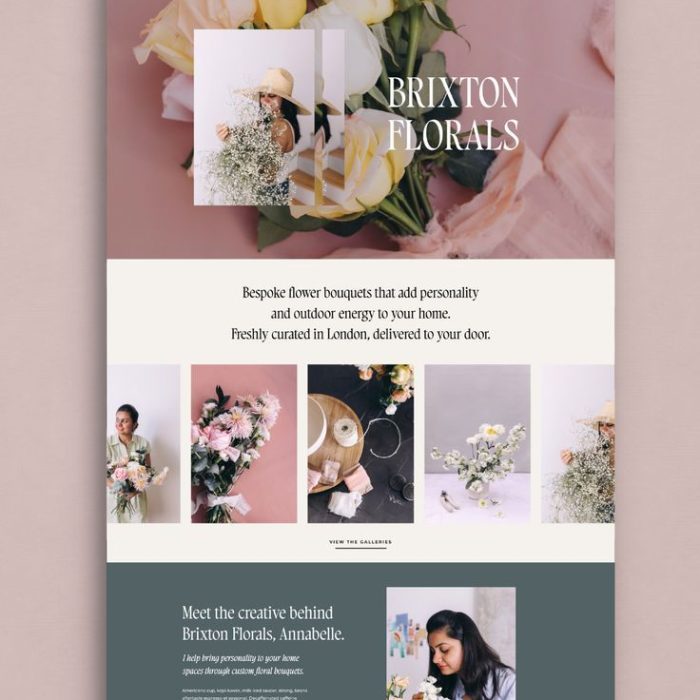 Bold Web Design for Floral Arranging Business _ by Studio Designs