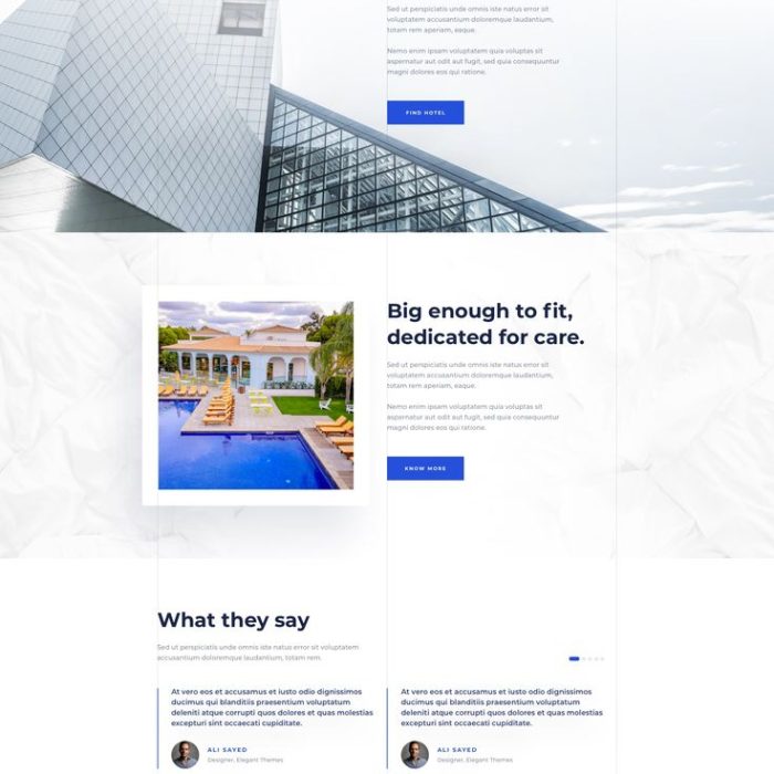 Hotel Finder Landing Page - Full preview